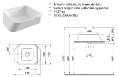 Bocchi Firenze Çanak Lavabo Mat Antrasit