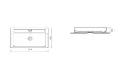 Esvit Lapino Edge 55 cm Tezgah Üstü Lavabo