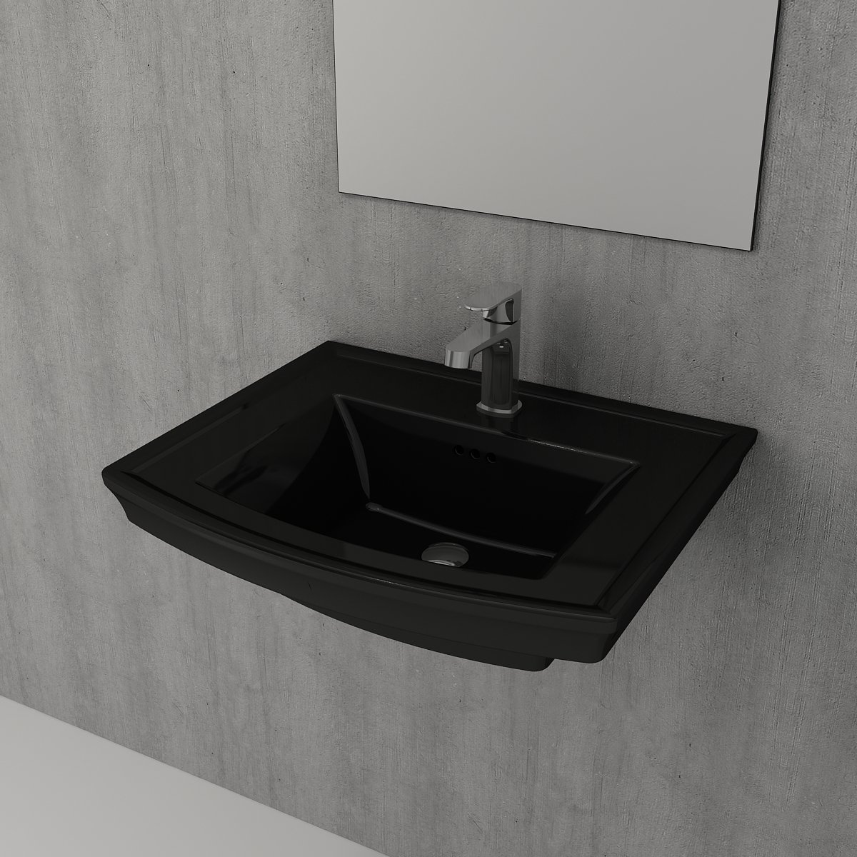 Bocchi Lavita lavabo 60 cm Parlak Siyah