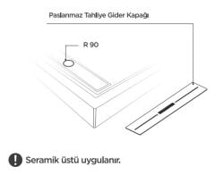 Shower 90x130 Drop Dikdörtgen Monoblok Duş Teknesi (h:12,5 cm)