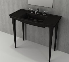 Bocchi Lavita lavabo 100 cm Mat siyah