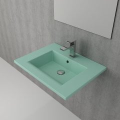 Bocchi | Milano 60 cm Etajerli Lavabo Mat Mint Yeşil