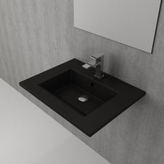 Bocchi | Milano 60 cm Etajerli Lavabo Mat Siyah