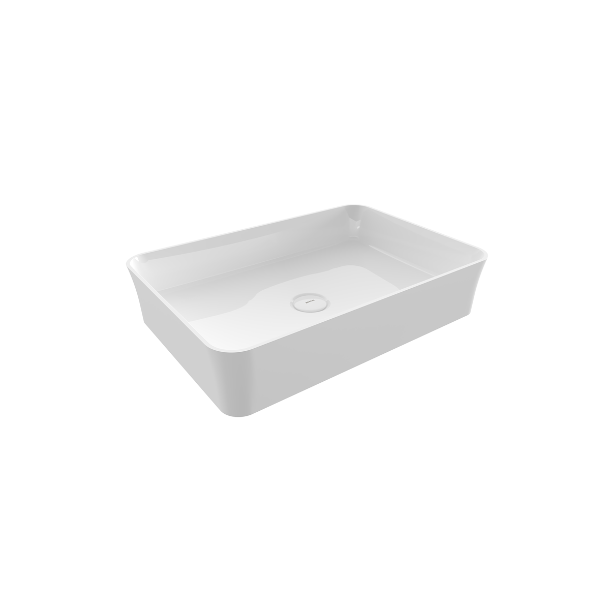 Bocchi Sottile Slim Line Dikdörtgen İnce Kenar Lavabo 55x38 Parlak Beyaz