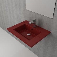 Bocchi | Milano 60 cm Etajerli Lavabo Parlak Kırmızı