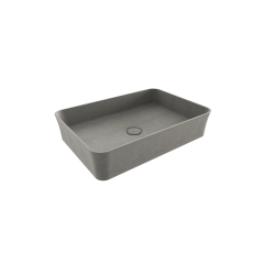 Bocchi Sottile Slim Line Dikdörtgen İnce Kenar Lavabo 55x38 Mat Beton