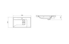 Esvit Lapino Quattro 80 cm Mobilya Uyumlu Lavabo