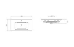 Esvit Lapino Etna 85 cm Mobilya Uyumlu Lavabo