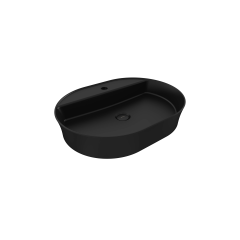 Bocchi Sottile Slim Line Batarya Banklı Oval Lavabo 60x45 cm Mat Siyah