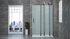 Shower Special 80x140 1 Sabit 1 Açılır Yan Panelli, Ön Cephe Girişli, Dikdörtgen Kabin