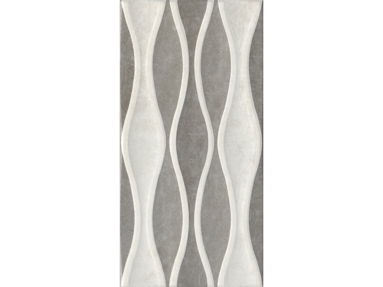 Kale | 30x60 Rp-8172 Verona Dalga Dekor Kemik-Gri