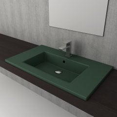 Bocchi | Milano 80 cm Etajerli Lavabo Mat Yeşil