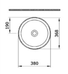 Bocchi Sottile Slim Line Yuvarlak Lavabo 38 cm Mat Somon