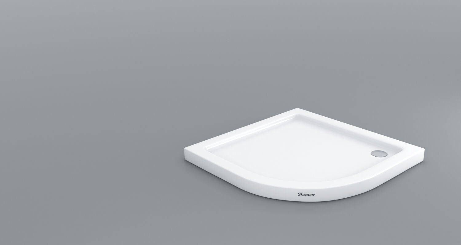 Shower 70x70 Baffin Oval Flat Duş Teknesi (h:7 cm)