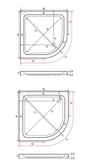 Shower 70x70 Baffin Oval Flat Duş Teknesi (h:7 cm)