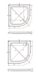 Shower 100x100 Oval Flat Duş Teknesi (h:7 cm)