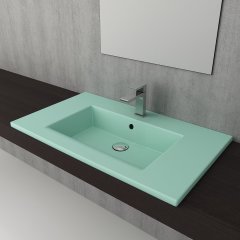 Bocchi | Milano 100 cm Etajerli Lavabo Mat Mint Yeşil