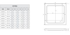 Shower 70x70 Bothina Kare Flat Duş Teknesi (h:7 cm)