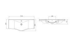 Esvit Lapino Basic 100 cm Mobilya Uyumlu Lavabo