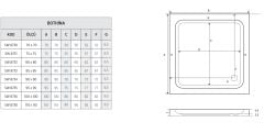 Shower 85x85 Bothina Kare Flat Duş Teknesi (h:7 cm)