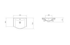 Esvit Lapino Basic 55 cm Mobilya Uyumlu Lavabo