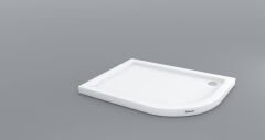 Shower 70x100 Allison Oval Asimetrik Flat Duş Teknesi (h:7 cm)