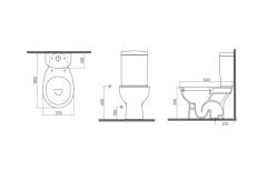 Esvit Lapino Platin Alttan Çıkışlı Klozet Takımı (Set)