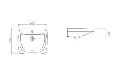Esvit Lapino Bedensel Engelli Lavabo 60 cm