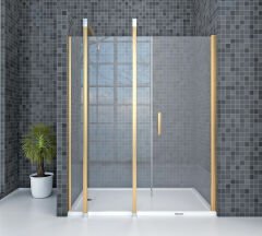 Shower Special 90 cm İki Duvar Arası 1 Sabit 1 Açılır Kabin