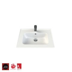 Turkuaz Blue 70 cm Etajerli Lavabo