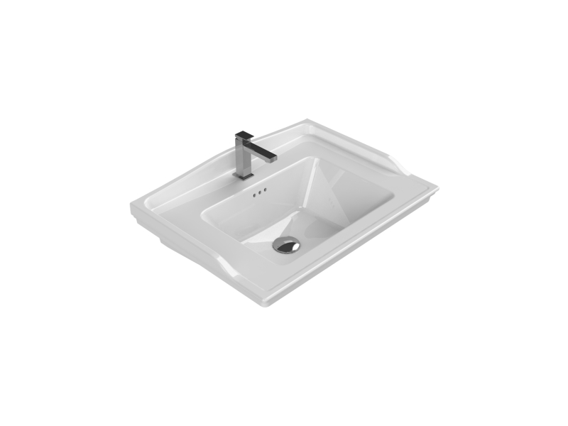 Turkuaz Kapadokya 65 cm Etajerli Lavabo