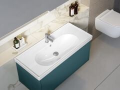 Turkuaz Arya 120 cm Etajerli Lavabo