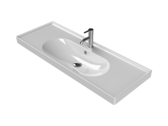 Turkuaz Arya 120 cm Etajerli Lavabo