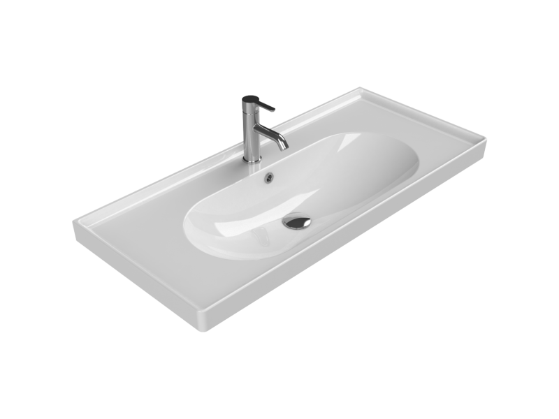 Turkuaz Arya 100 cm Etajerli Lavabo