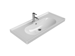 Turkuaz Arya 100 cm Etajerli Lavabo