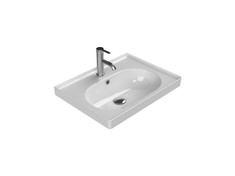 Turkuaz Arya 60 cm Etajerli Lavabo