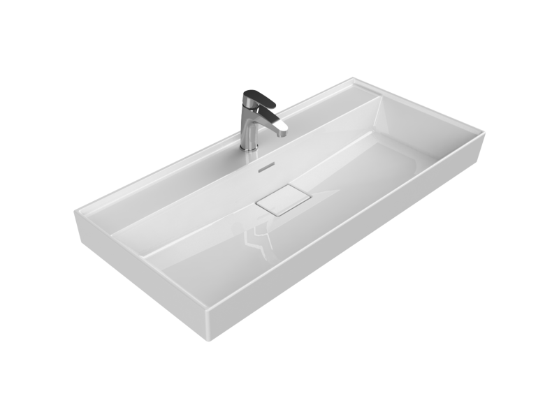 Turkuaz Sharp 100 cm Etajerli Lavabo