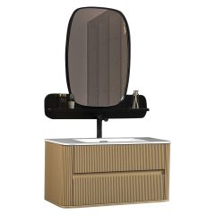Bagnora Curved Cappucino 100 cm Banyo Dolabı