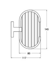 EGE ROZETLİ OVAL TEL SABUNLUK / KROM