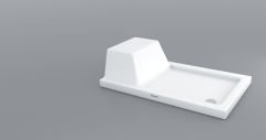 Shower 80x110 Pandora Dikdörtgen Oturmalı Flat Duş Teknesi (h:7 cm)