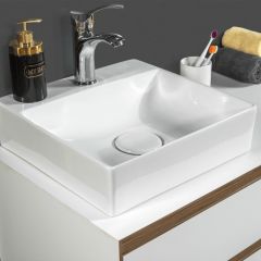 Bagnora Sharp 100 cm Beyaz Banyo Dolabı