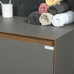 Bagnora Sharp 100 cm Taş Gri Banyo Dolabı