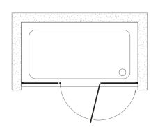Shower Original 130 cm İki Duvar Arası 2 Sabit 1 Açılır Tekne Üzeri Kabin