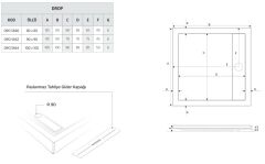 Shower 90x90 Drop Kare Flat Duş Teknesi (h:5 cm)