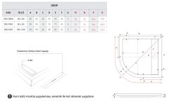 Shower 90x90 Drop Oval Flat Duş Teknesi (h:5 cm)