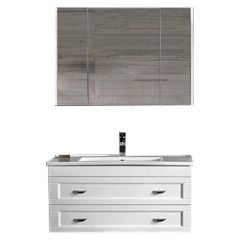 Bagnora Çeşme Beyaz 100 cm Banyo Dolabı