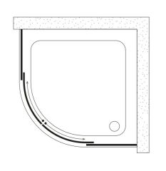 Shower Boss 110x110 2 Sabit 2 Açılır Oval Tekne Üzeri Kabin