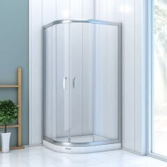 Shower Boss 90x100 2 Sabit 2 Açılır Asimetrik Tekne Üzeri Kabin