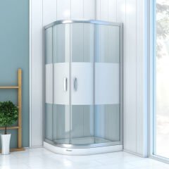 Shower Boss 90x150 2 Sabit 2 Açılır Asimetrik Tekne Üzeri Kabin