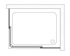 Shower Boss 70x120 2 Sabit 2 Açılır Dikdörtgen Tekne Üzeri Kabin